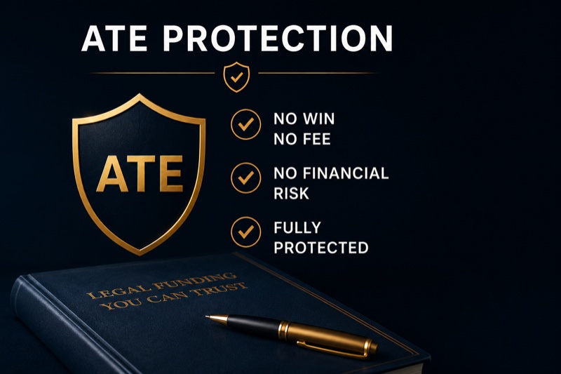 ATE Protection — After-the-Event insurance: no win no fee, no financial risk, fully protected